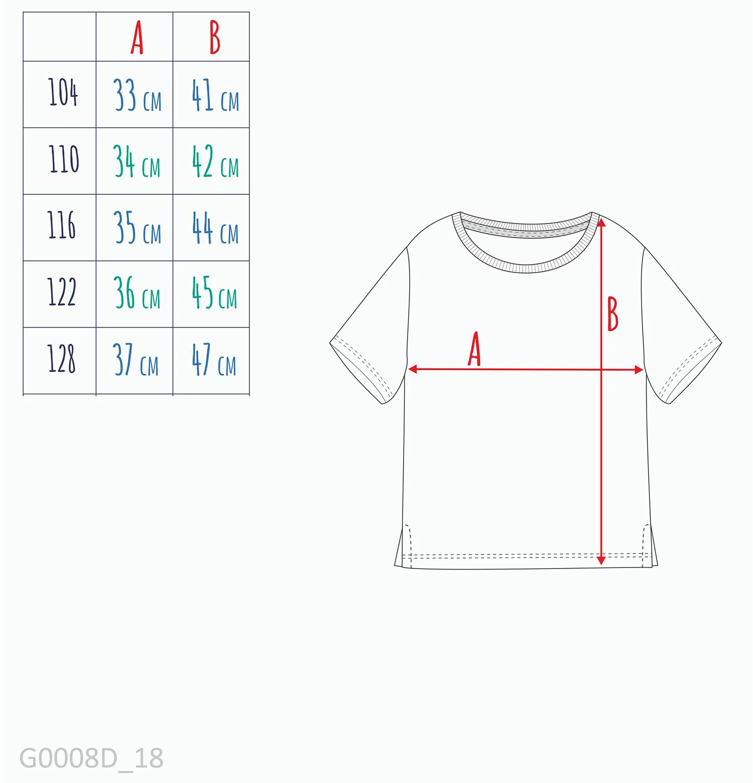 T-shirt z krótkim rękawem dla dziewczynki, z motywem yogi, niebieska 3-8 lat - Image 4