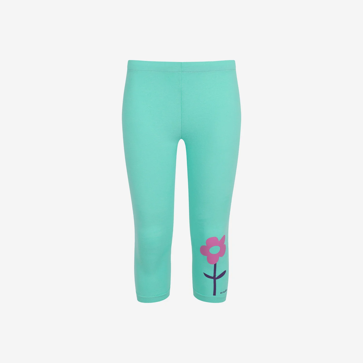 Legginsy 3/4 dla dziewczynki, z kwiatkiem 3-8 lat - Image 2