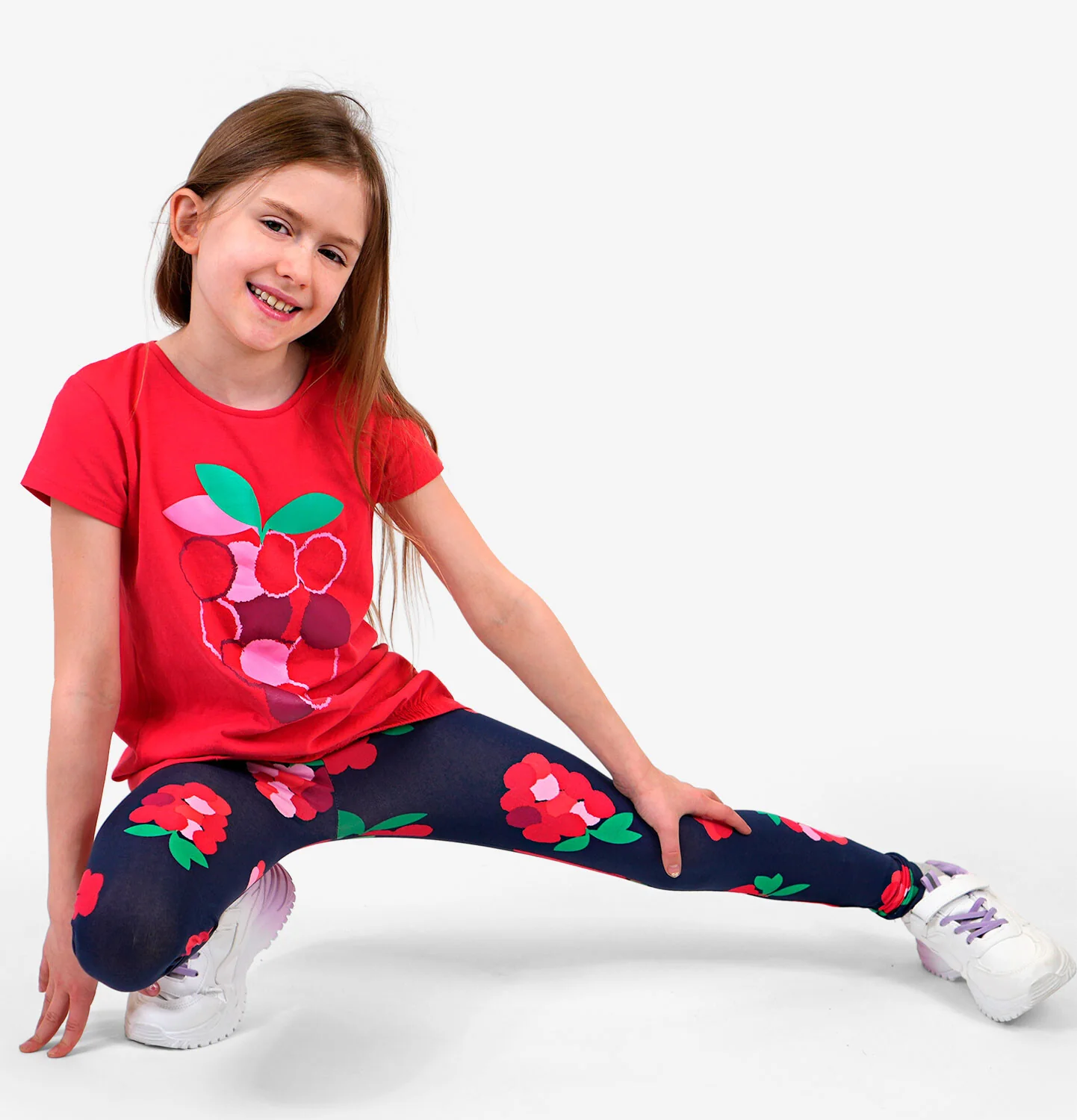 Legginsy dla dziewczynki, z motywem kwiatowym 9-13 lat - Image 3