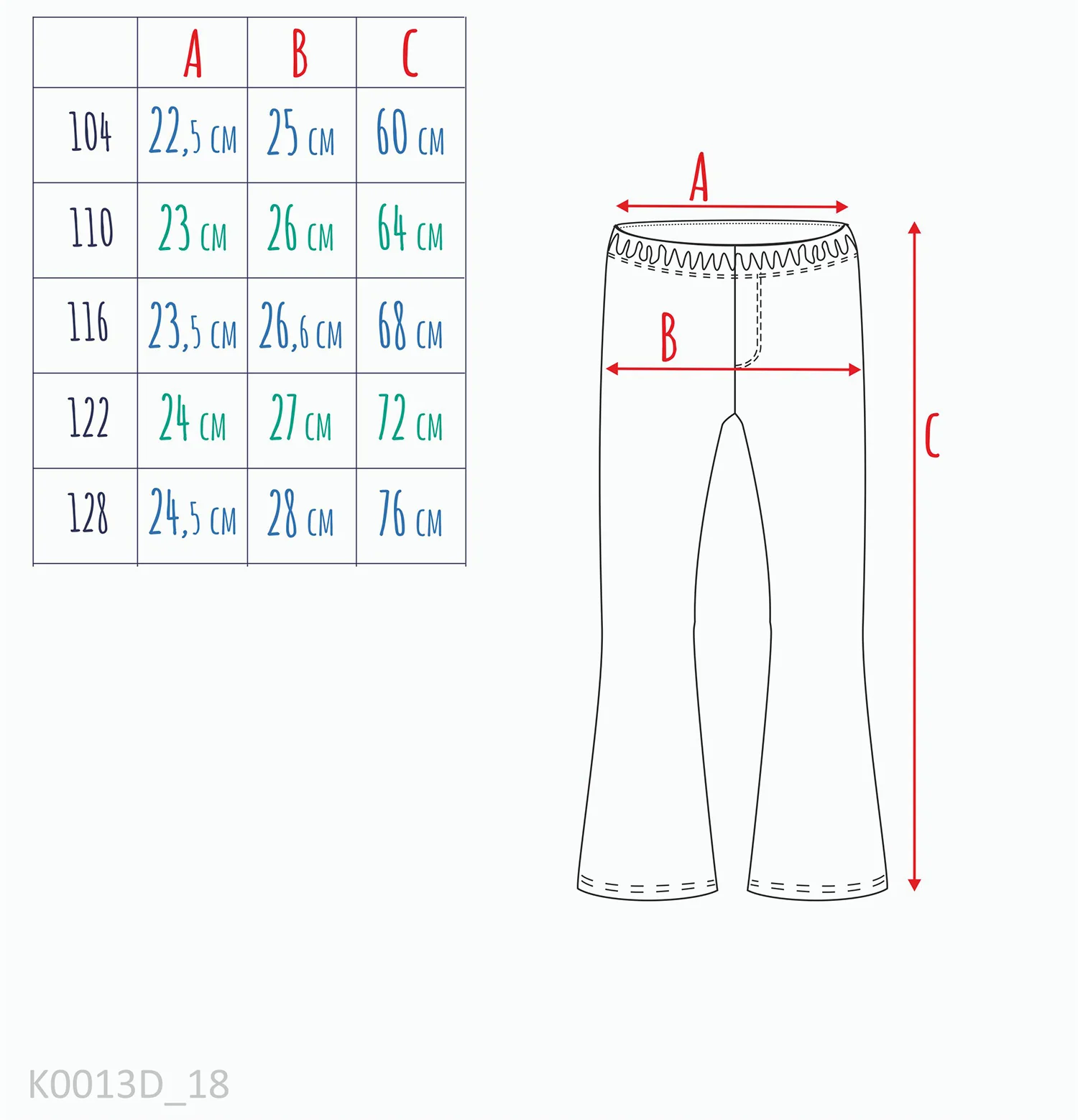 Legginsy flare dla dziewczynki, z ważkami, granatowe 3-8 lat - Image 2