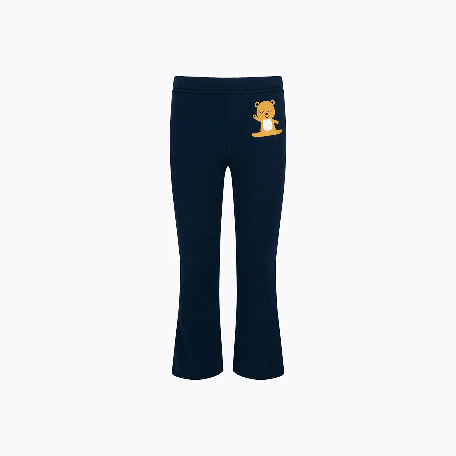 Legginsy flare dla dziewczynki, z misiem, granatowe 9-13 lat