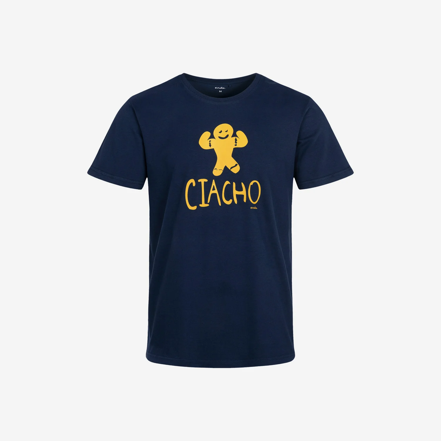 Męska piżama z krótkim rękawem, z napisem "CIACHO", granatowa - Image 2