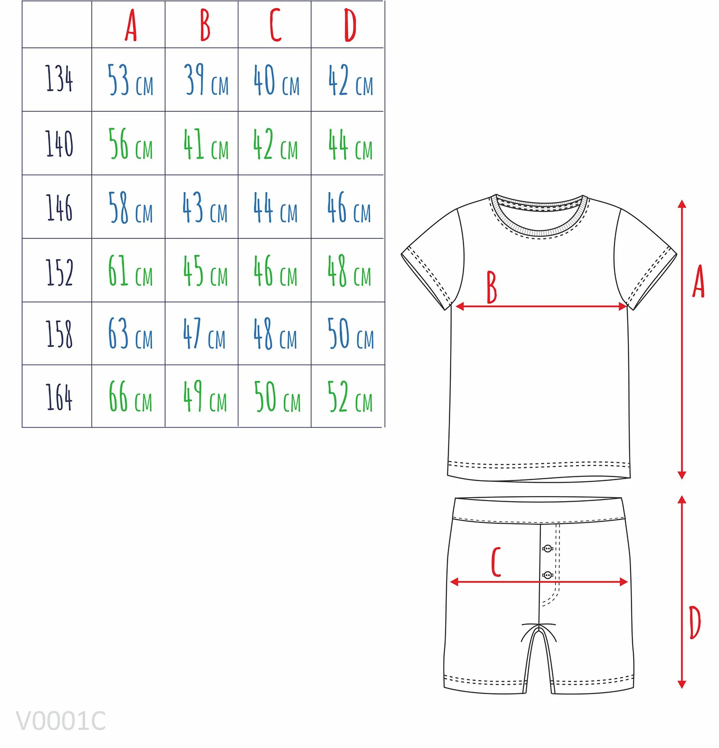 Piżama z krótkim rękawem dla chłopca, z motywem cyfrowym, niebieska 9-13 lat - Image 4