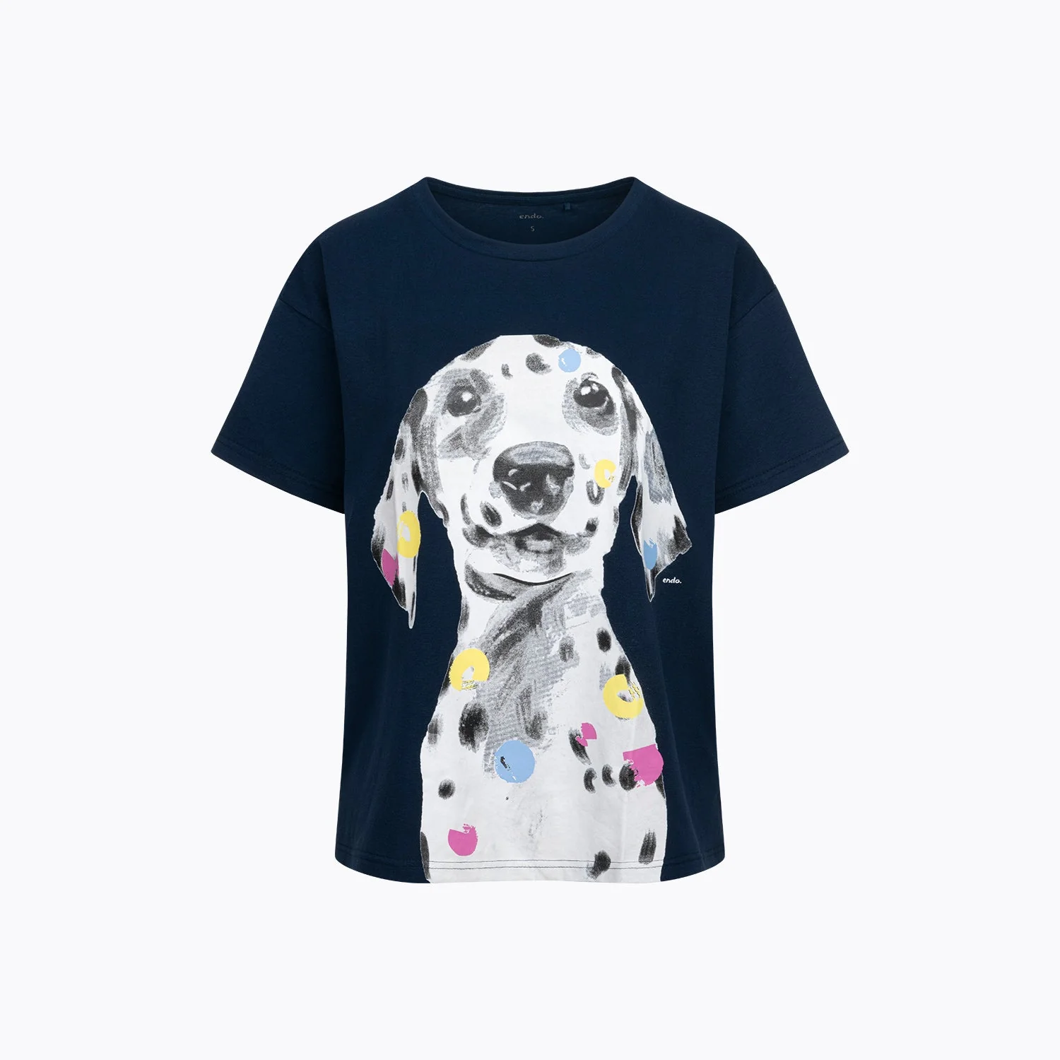 T-shirt damski granatowy "dalmatyńczyk"