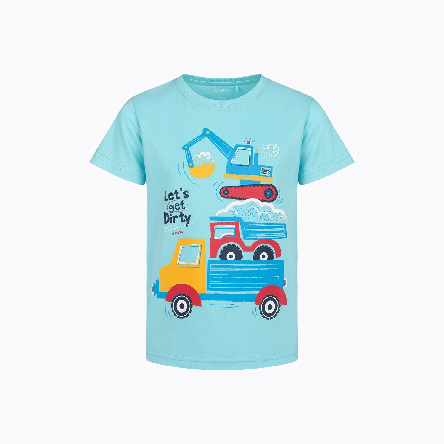 T-shirt dla chłopca 2-7 lat, niebieski "pojazdy"