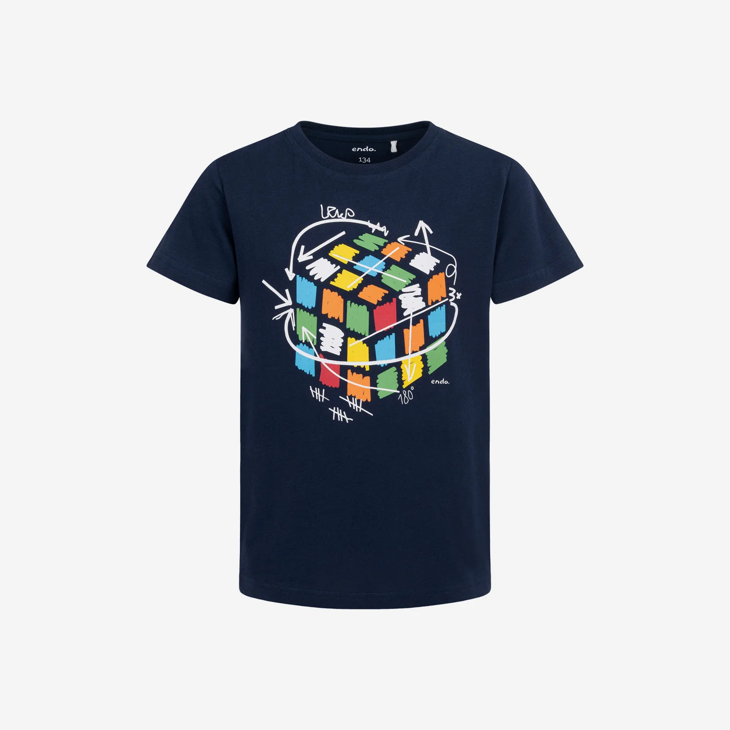 T-shirt z krótkim rękawem dla chłopca, z kostką Rubika 9-13 lat - Image 4
