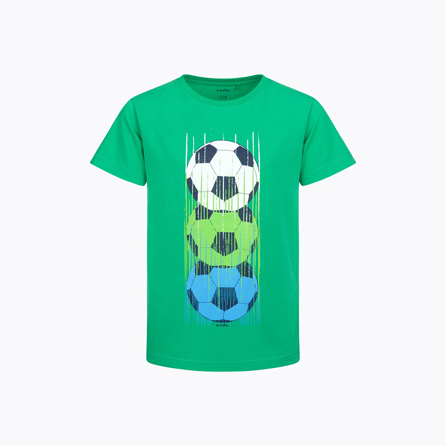 T-shirt z krótkim rękawem dla chłopca, z motywem piłkarskim, zielony 6-8 lat
