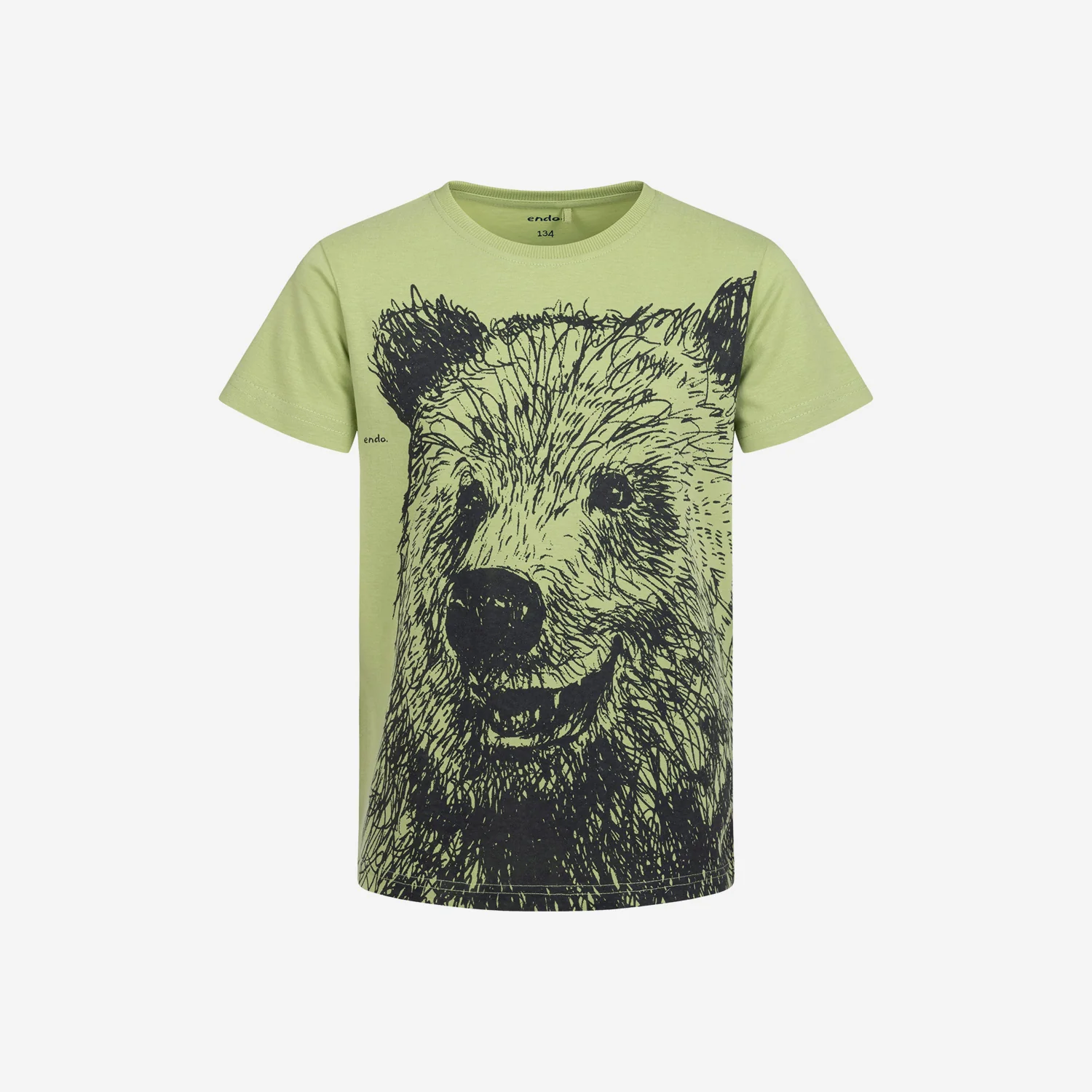 T-shirt z krótkim rękawem dla chłopca, z niedźwiedziem 9-13 lat