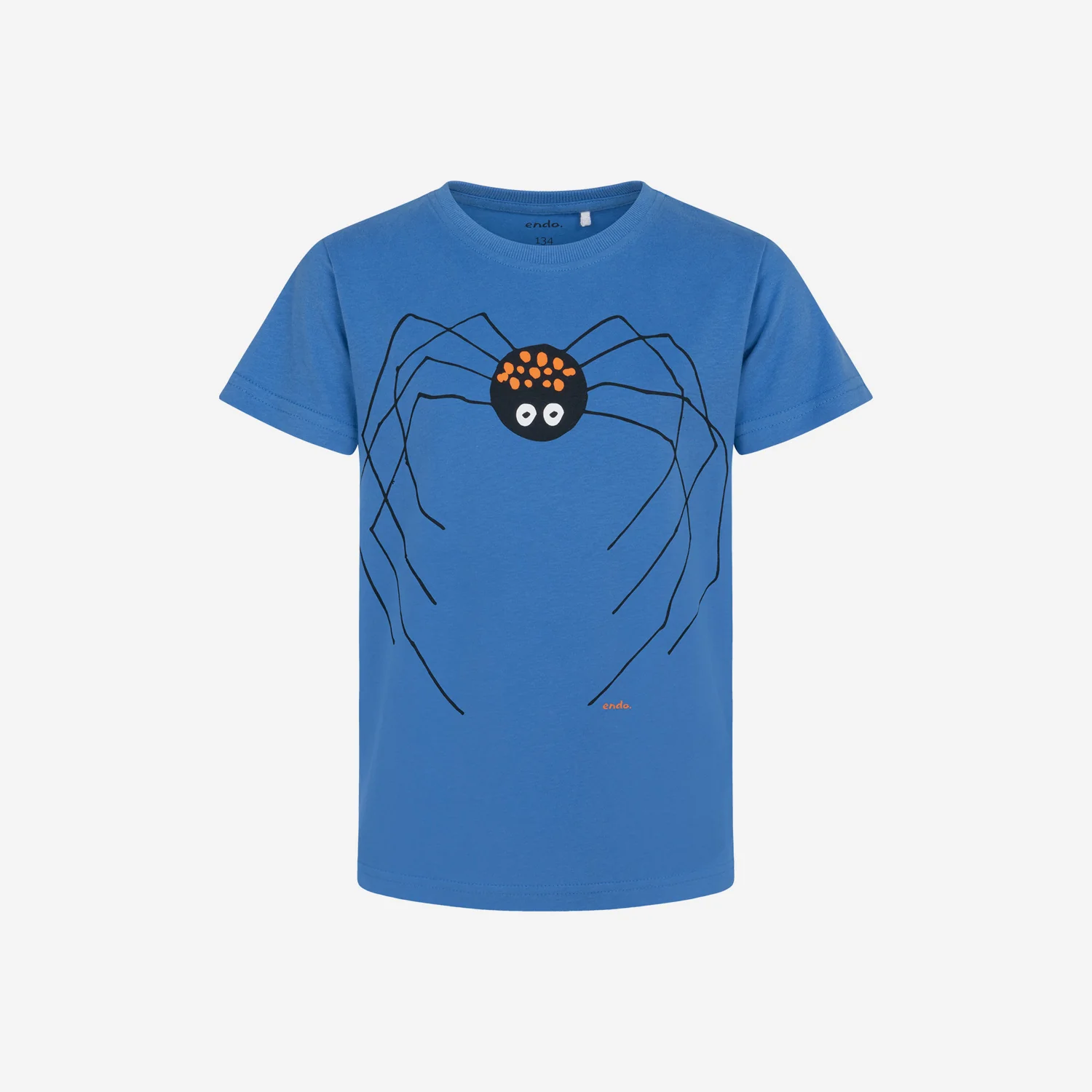 T-shirt z krótkim rękawem dla chłopca, z pająkiem, niebieski 9-13 lat