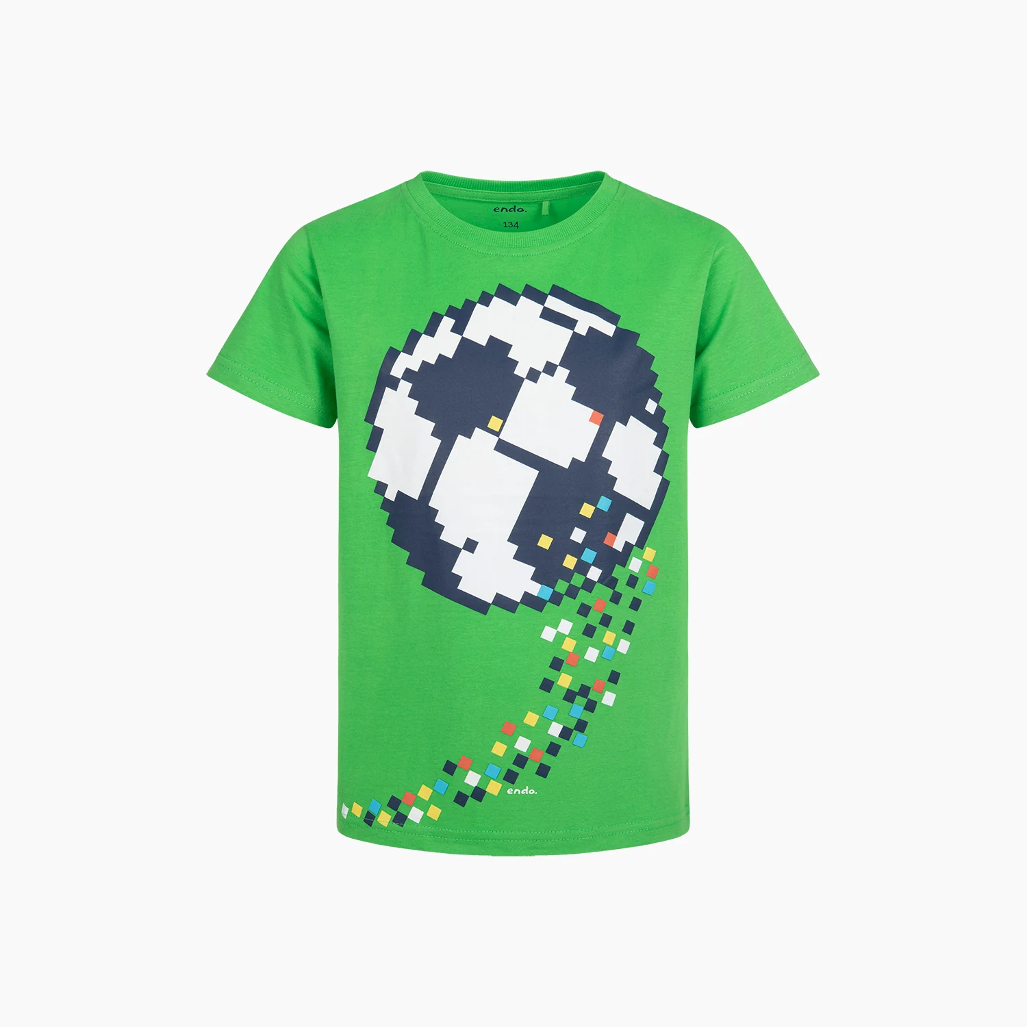 T-shirt z krótkim rękawem dla chłopca, z piłką, zielony 9-13 lat
