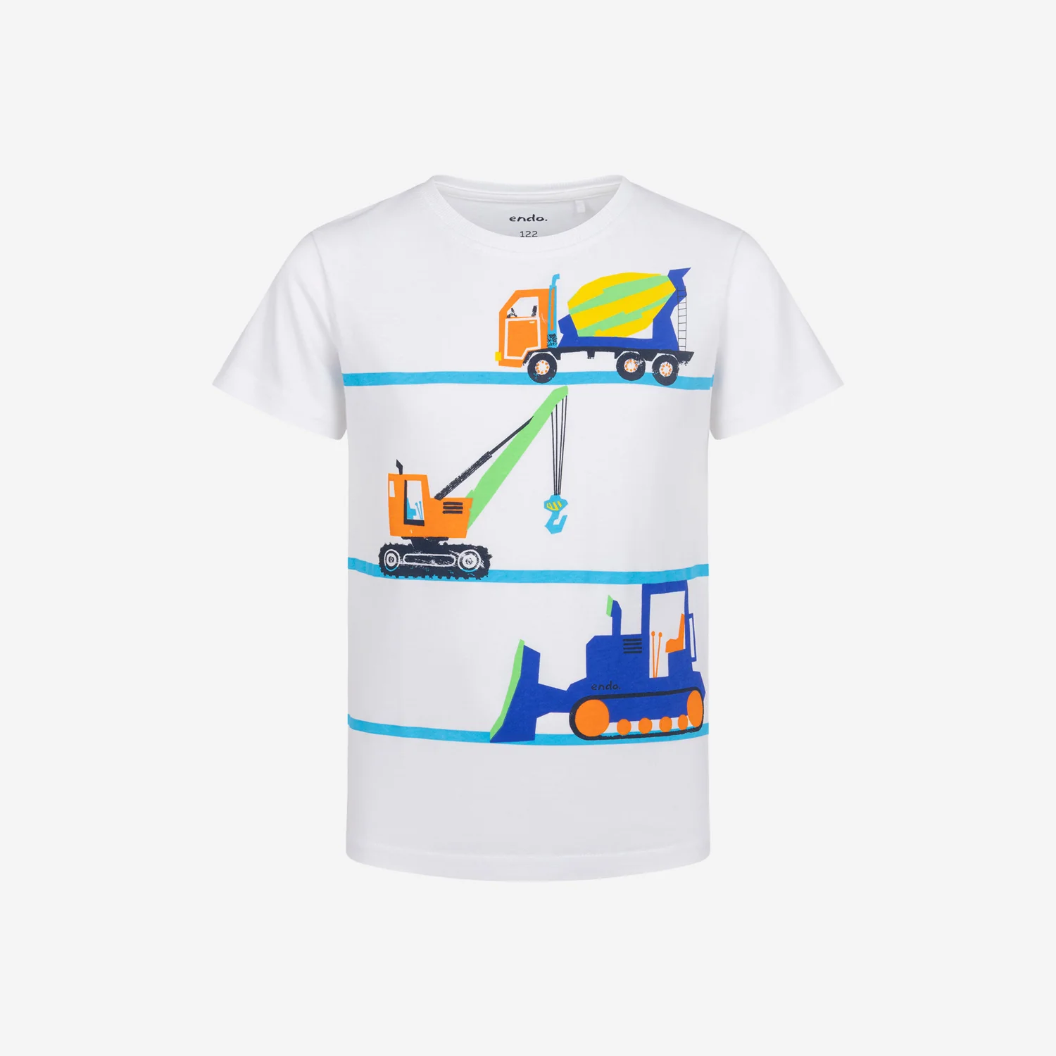 T-shirt z krótkim rękawem dla chłopca, z pojazdami 3-8 lat