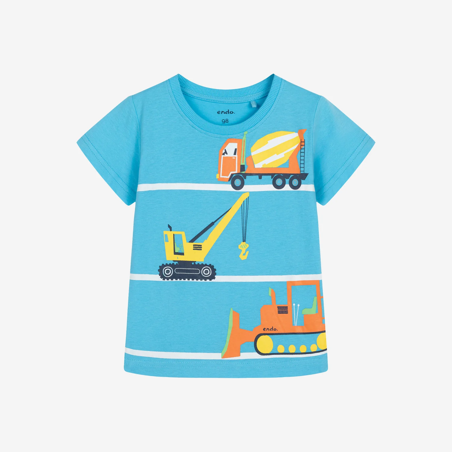 T-shirt z krótkim rękawem dla chłopca, z pojazdami 3-8 lat - Image 2