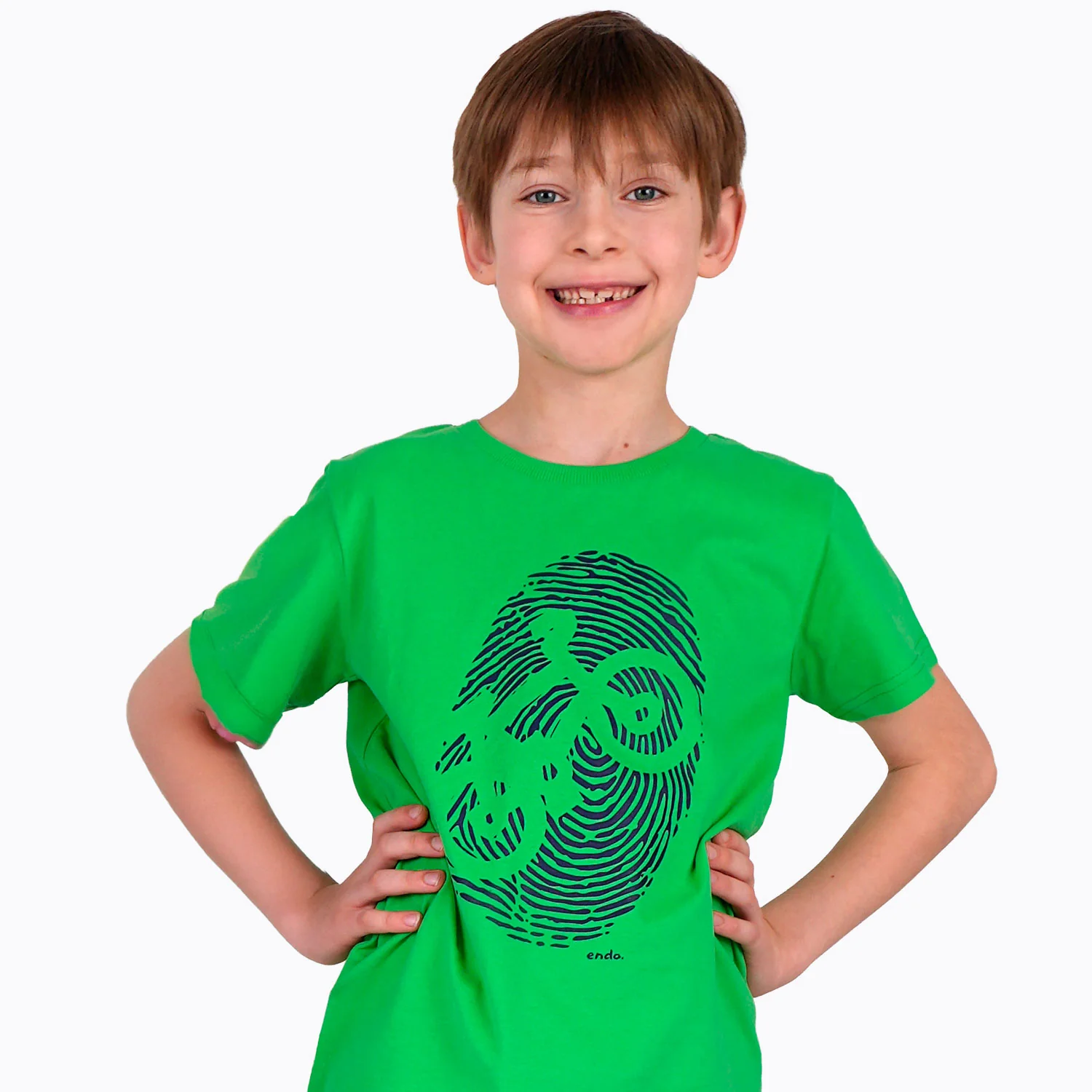 T-shirt z krótkim rękawem dla chłopca, z rowerem, zielony 9-13 lat - Image 2